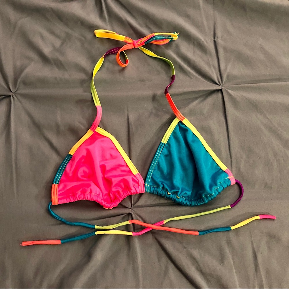 BODYZONE Confetti String Bikini Triangle Slide Top